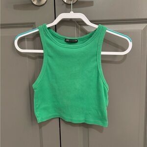 Zara Green Crop Top